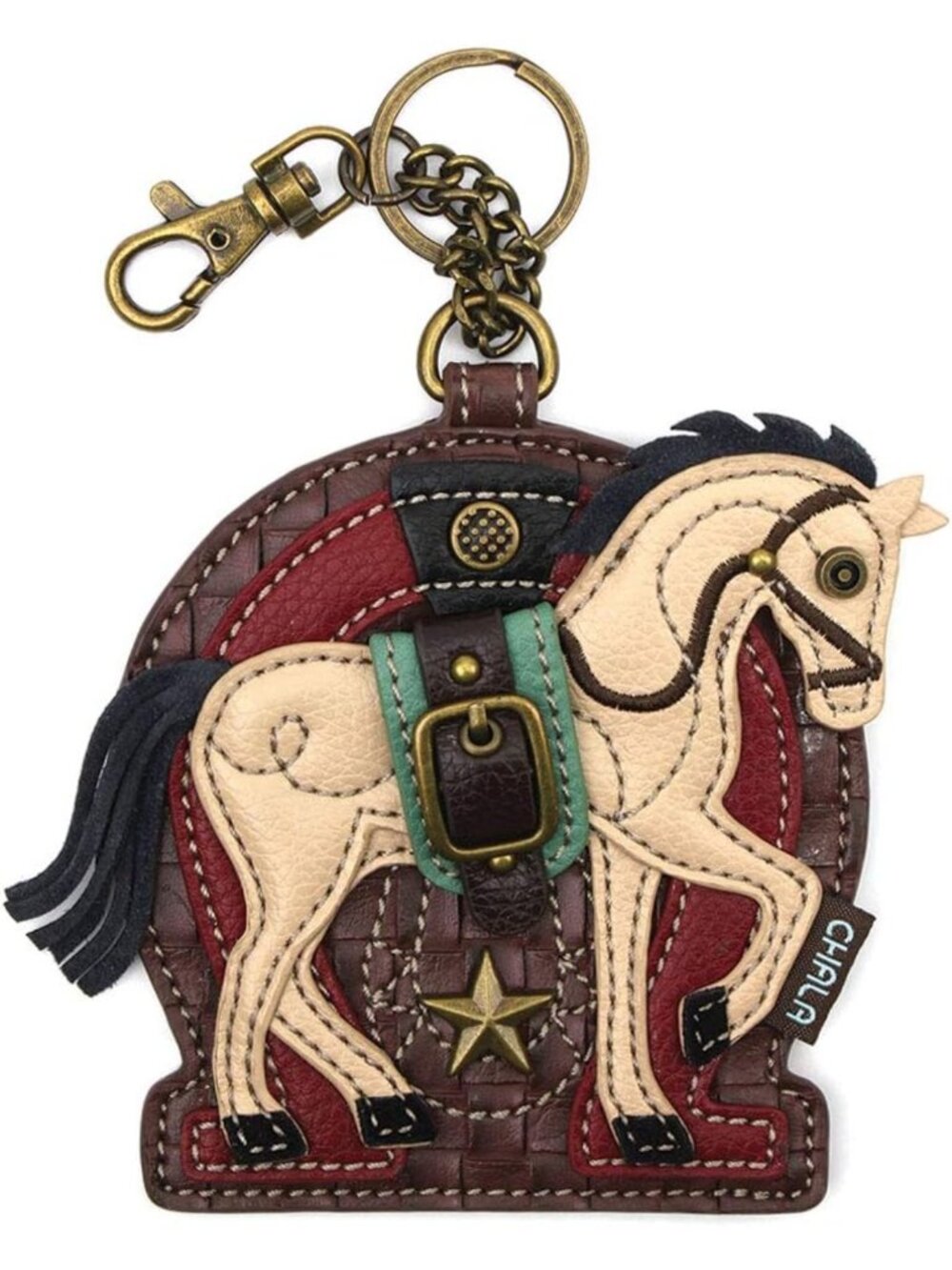 Wilderness Collection Women's Decorative Key Fob & Coin Purse - Horse Design